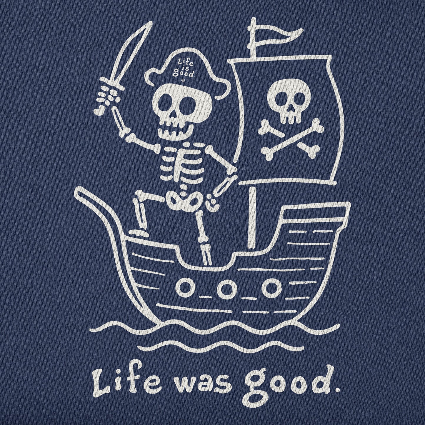 Toddler Pirate Skeleton Short Sleeve Crusher Tee