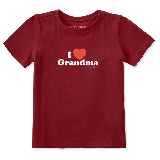 Toddler I Heart Grandma Short Sleeve Crusher Tee
