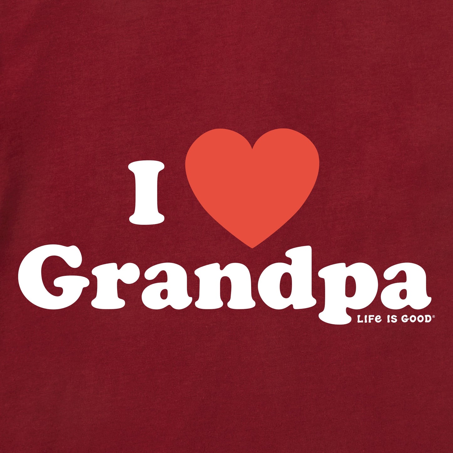 Toddler I Heart Grandpa Short Sleeve Crusher Tee