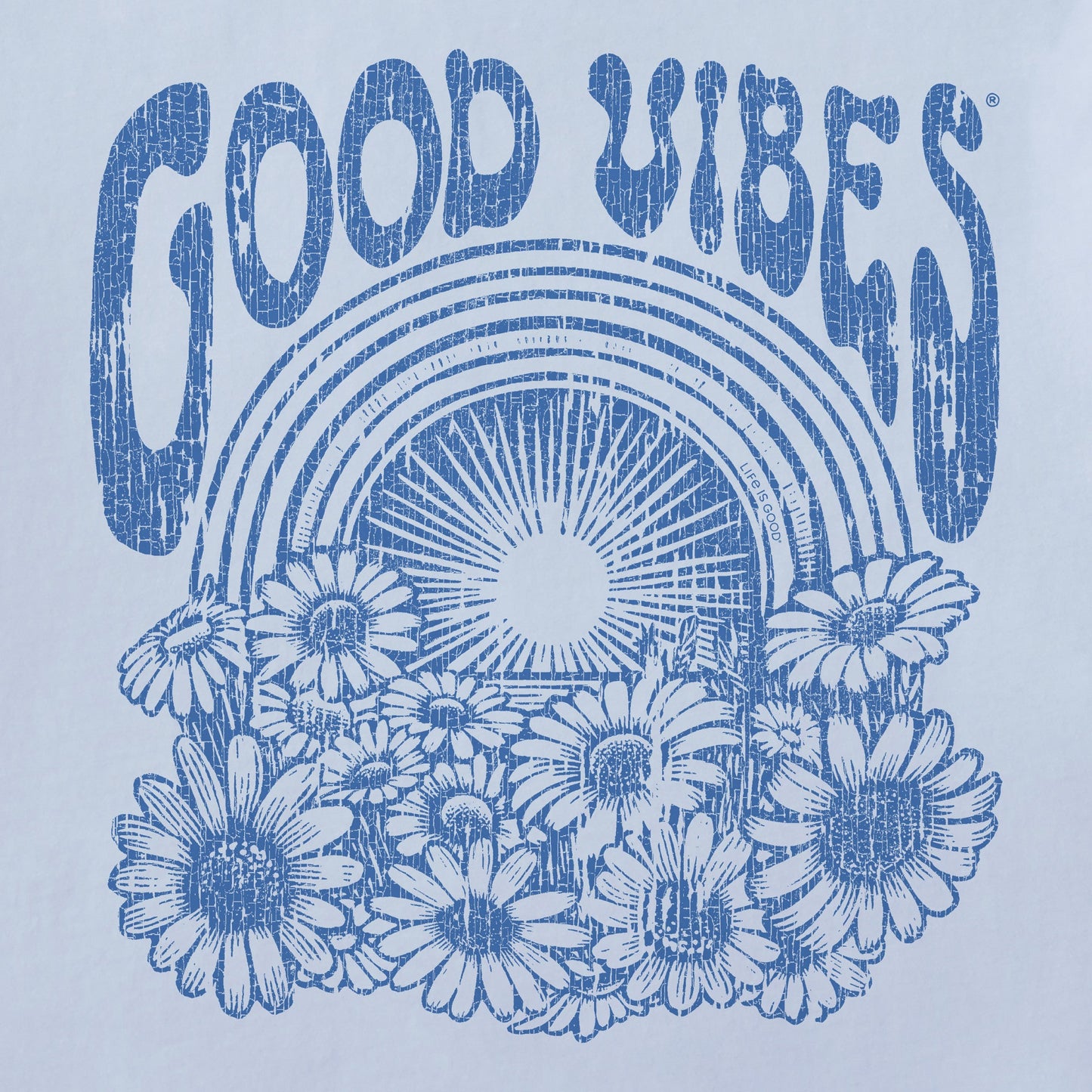 Women's Good Vibes Flowers Short Sleeve Crusher Boxy Tee