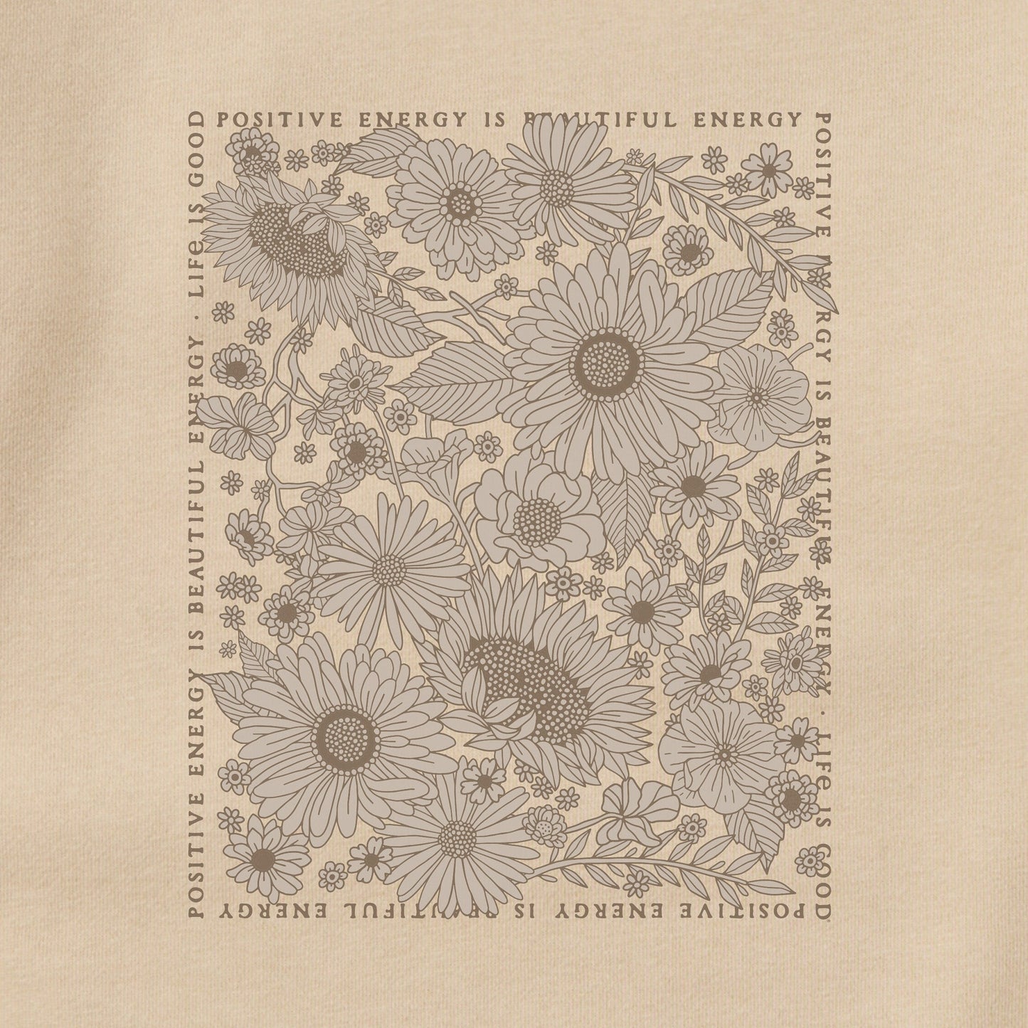 Adult Unisex Beautiful Energy Wildflowers Every Wear Crew Sweatshirt