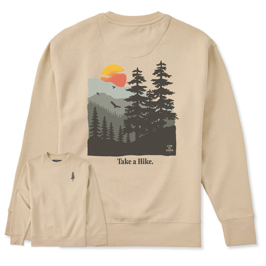 Adult Unisex Take a Hike Mountains Every Wear Crew Sweatshirt
