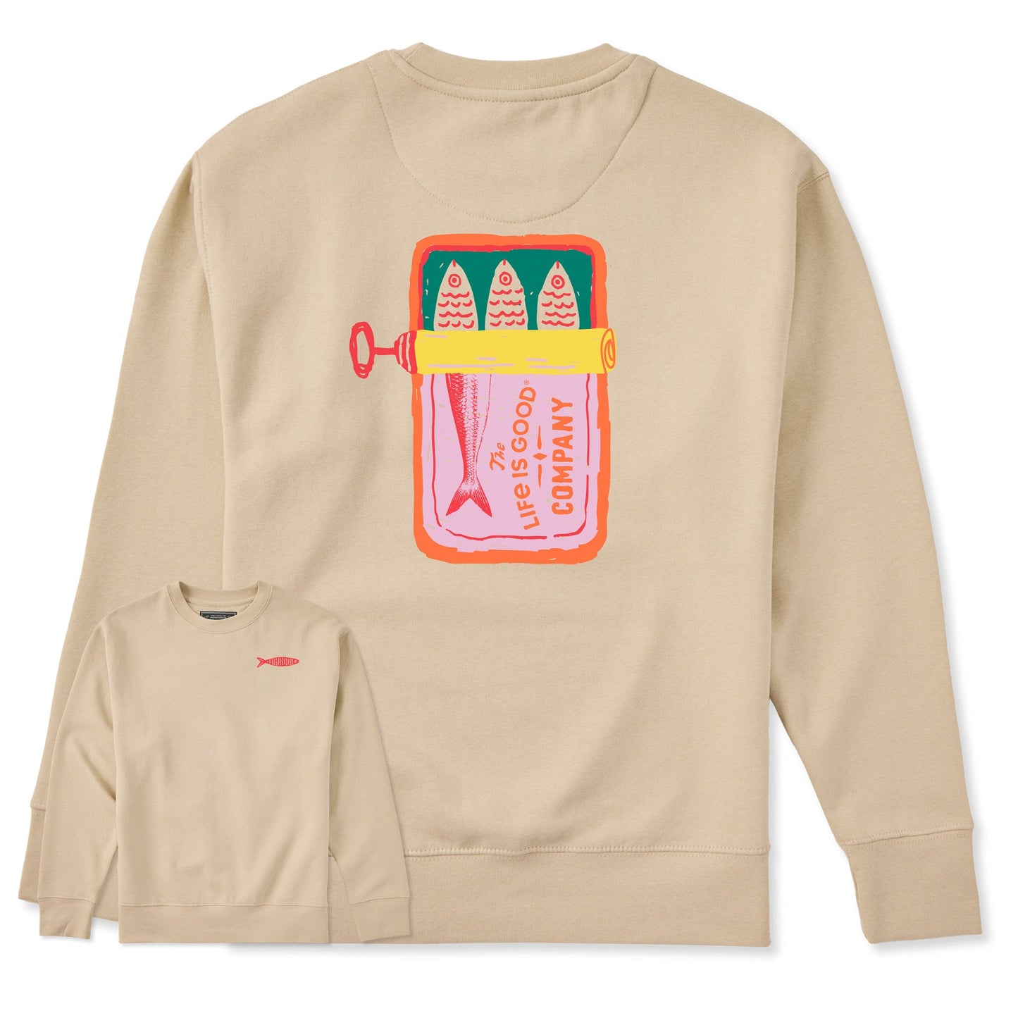 Adult Unisex Sardine Tin Every Wear Crew Sweatshirt