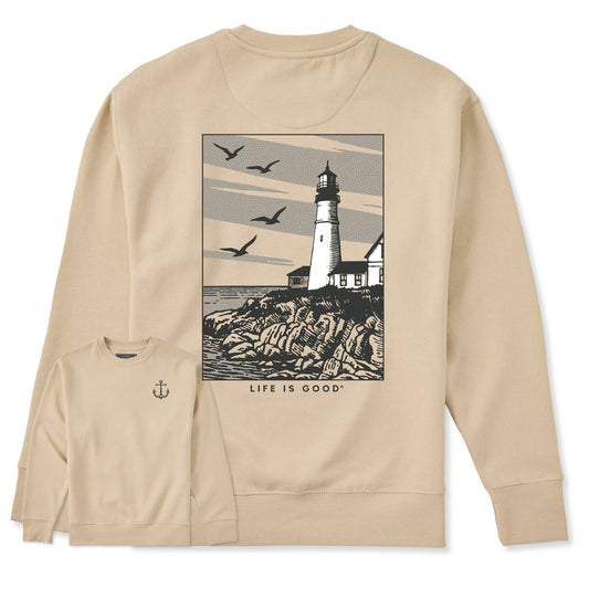 Adult Unisex Costal Lighthouse Every Wear Crew Sweatshirt