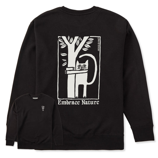 Adult Unisex Embrace Nature Cat Every Wear Crew Sweatshirt
