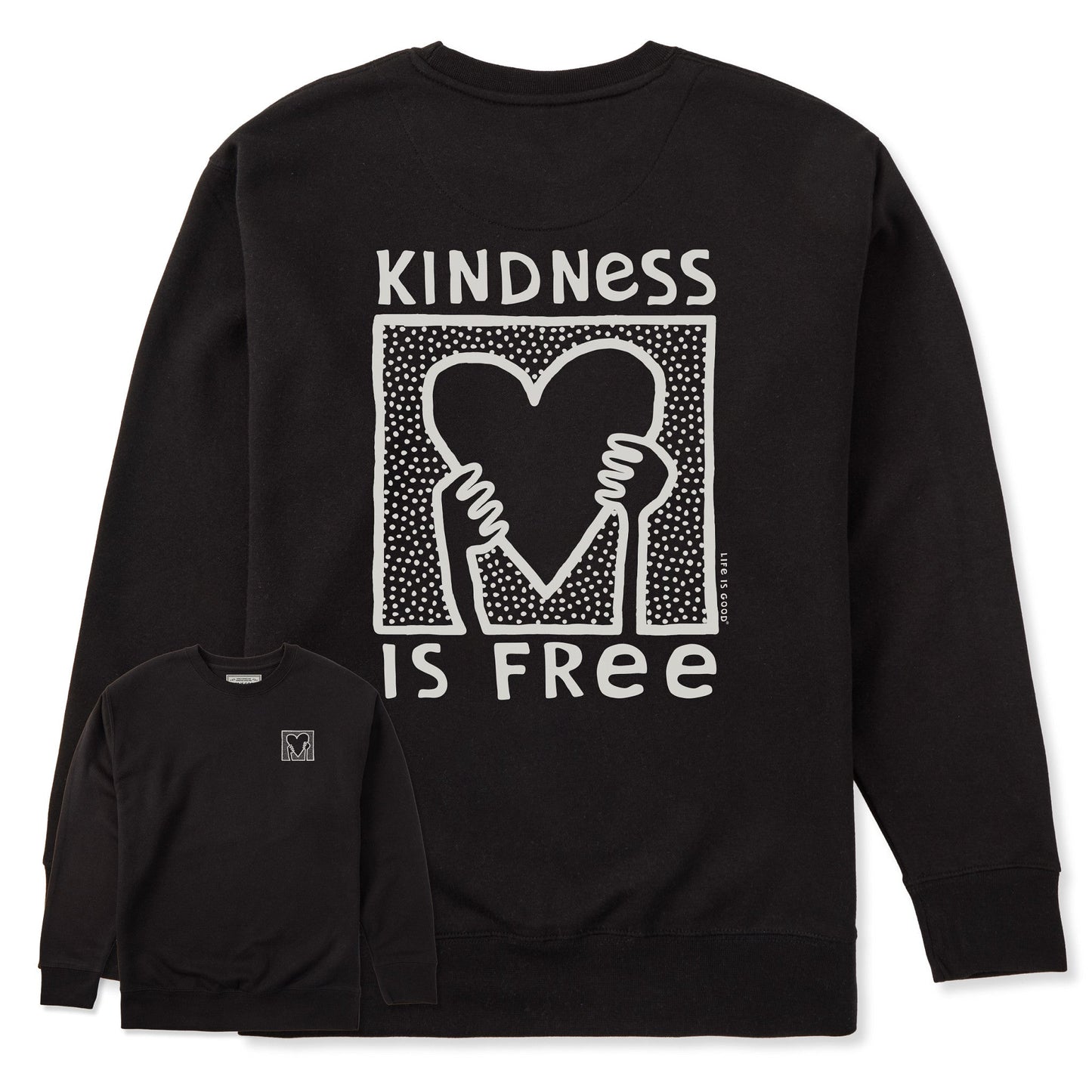 Adult Unisex Kindness is Free Heart Every Wear Crew Sweatshirt
