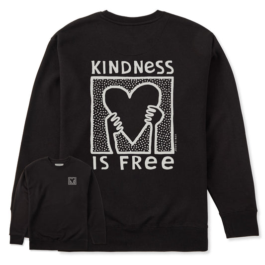 Adult Unisex Kindness is Free Heart Every Wear Crew Sweatshirt