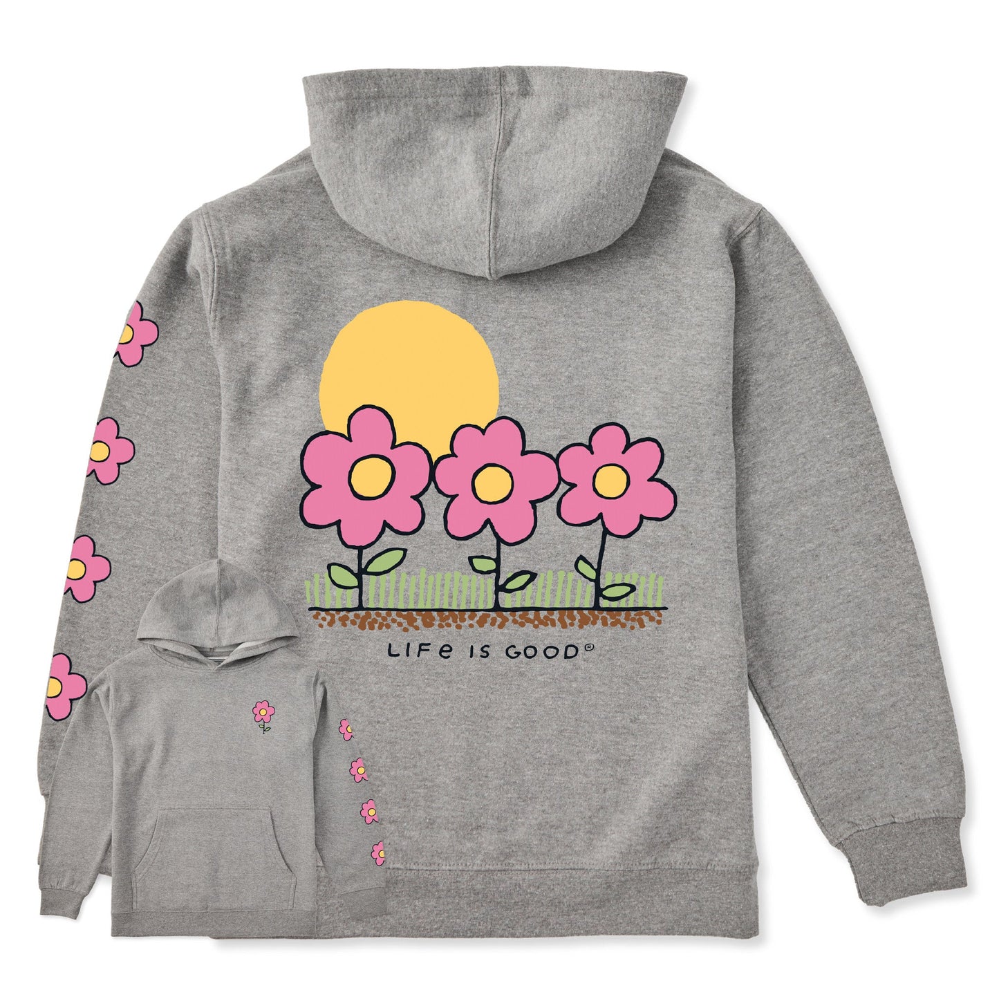 Kids 3 Flowers Every Wear Hoodie Sweatshirt