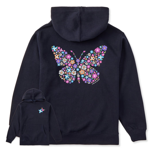 Kids Floral Butterfly Every Wear Hoodie Sweatshirt