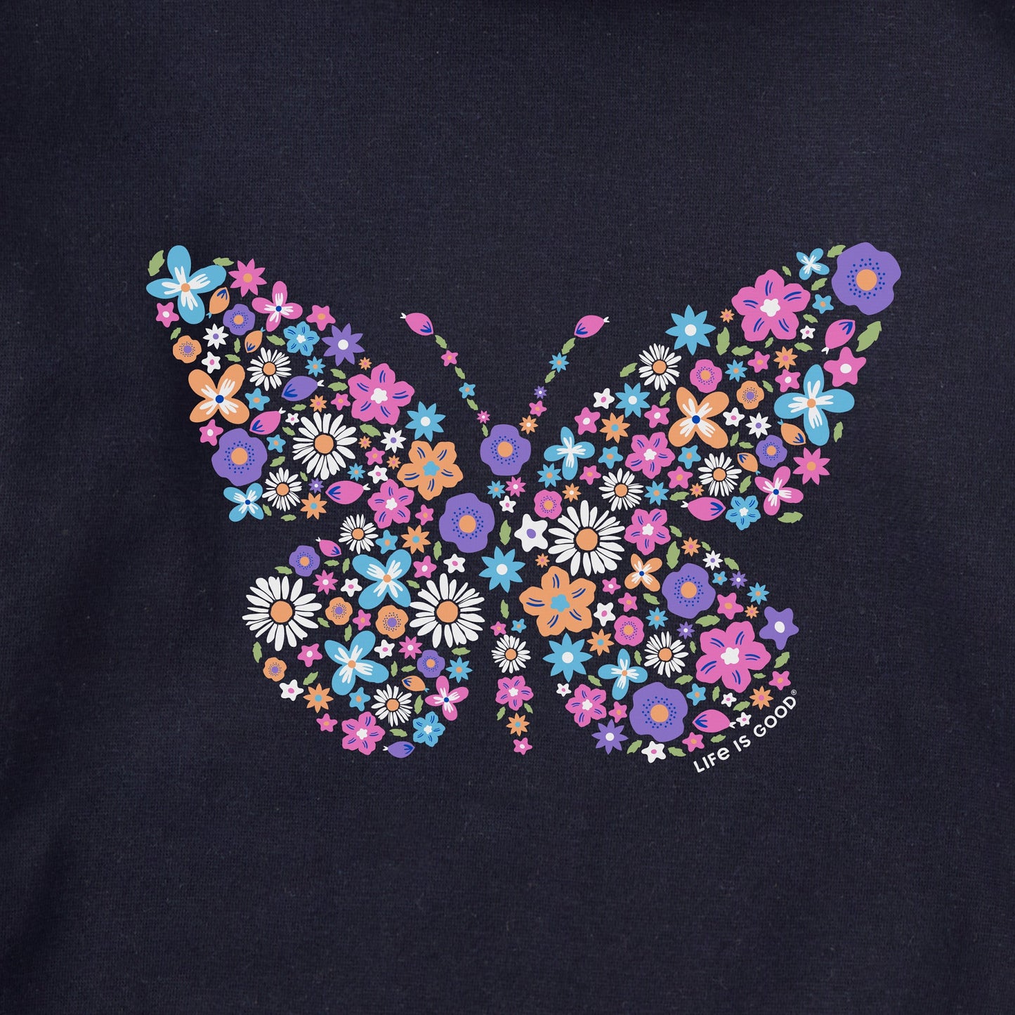 Kids Floral Butterfly Every Wear Hoodie Sweatshirt