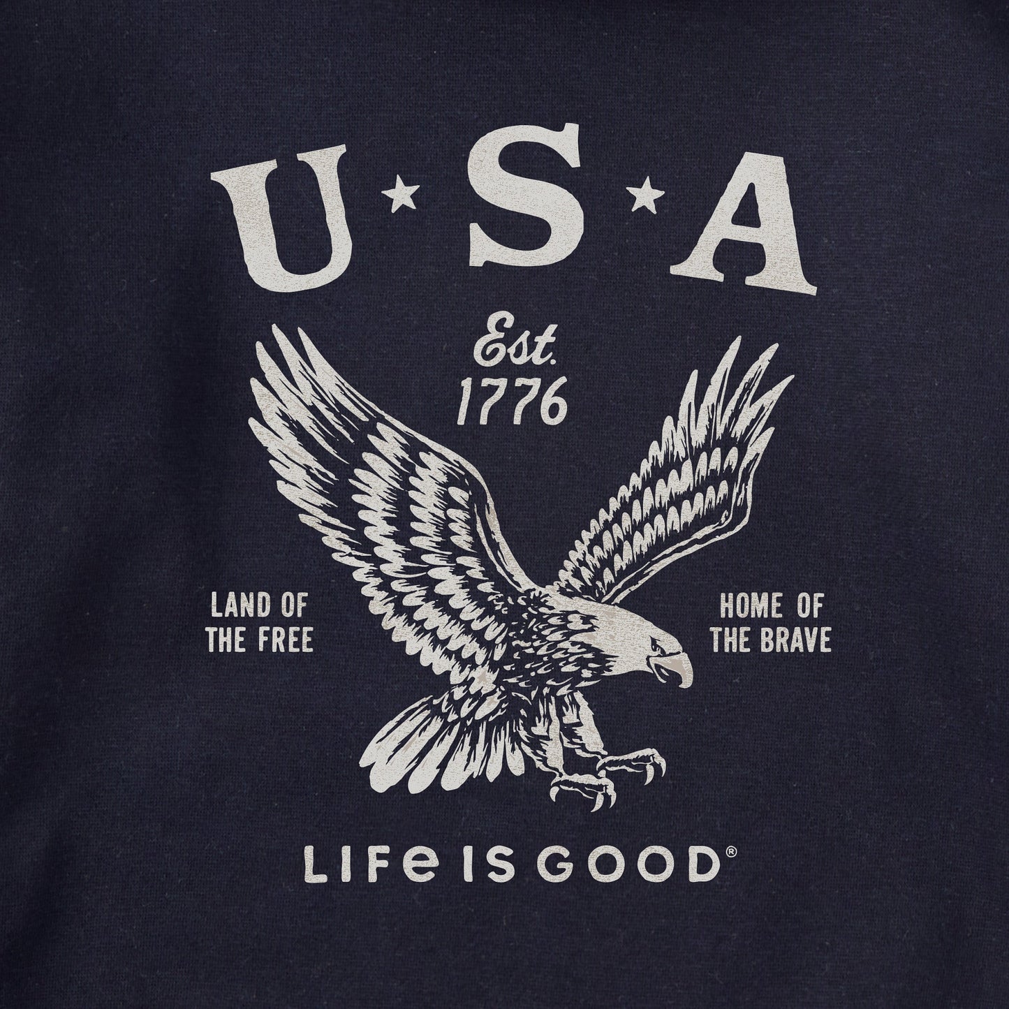 Adult Unisex USA 1776 Eagle Every Wear Hoodie Sweatshirt