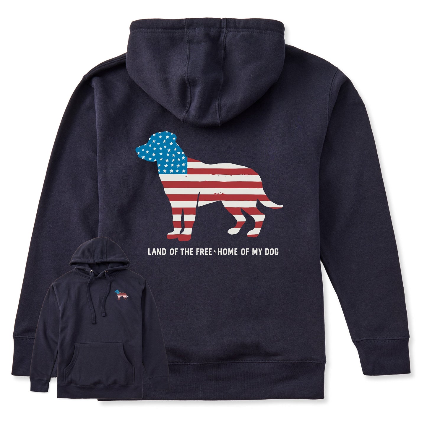 Adult Unisex Home of My Dog Flag Every Wear Hoodie Sweatshirt