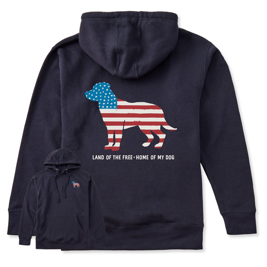 Adult Unisex Home of My Dog Flag Every Wear Hoodie Sweatshirt