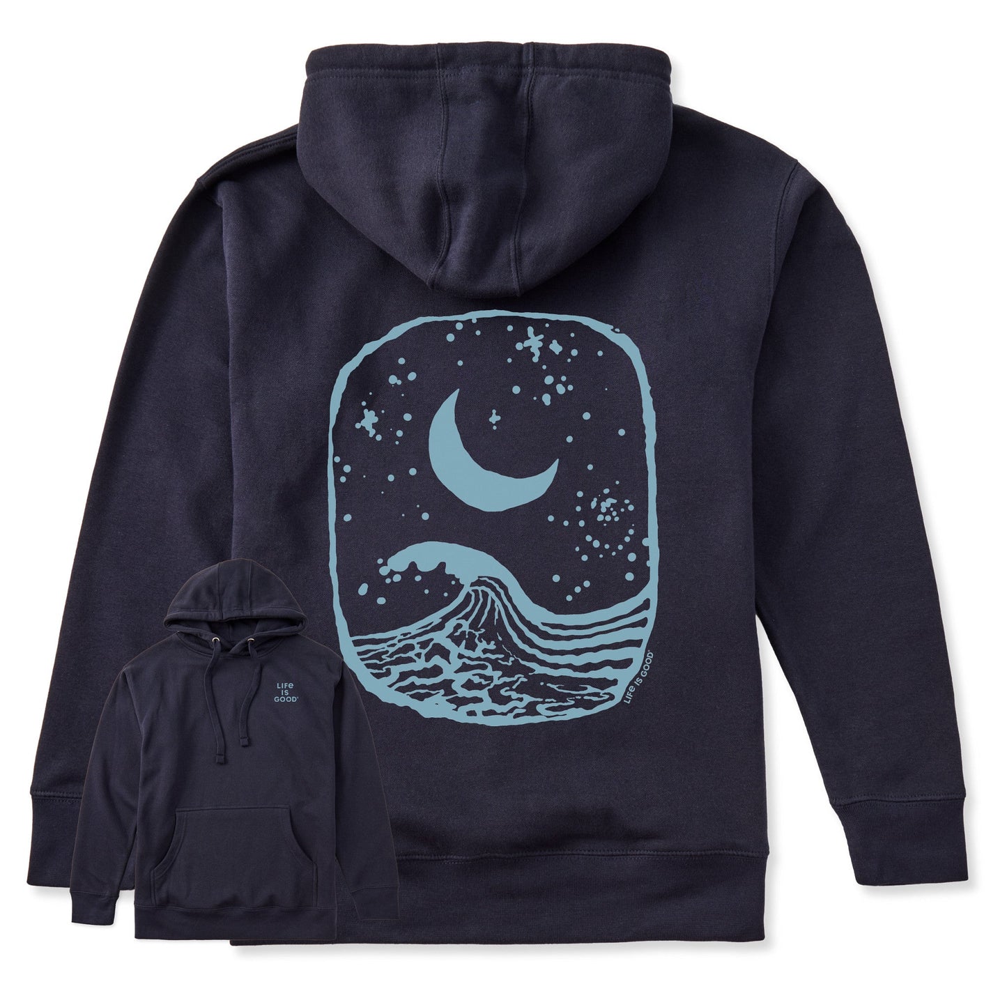 Adult Unisex Moon Wave Every Wear Hoodie Sweatshirt