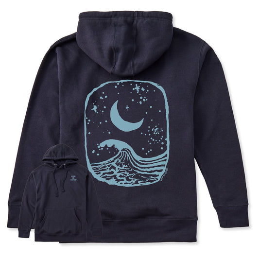 Adult Unisex Moon Wave Every Wear Hoodie Sweatshirt