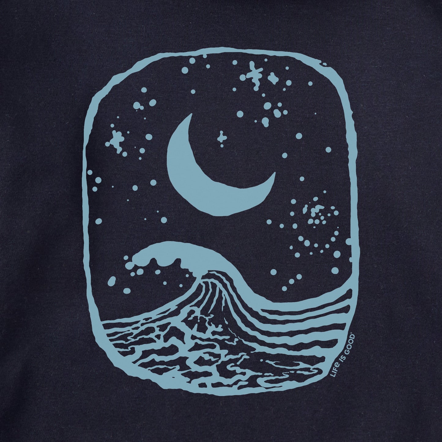 Adult Unisex Moon Wave Every Wear Hoodie Sweatshirt