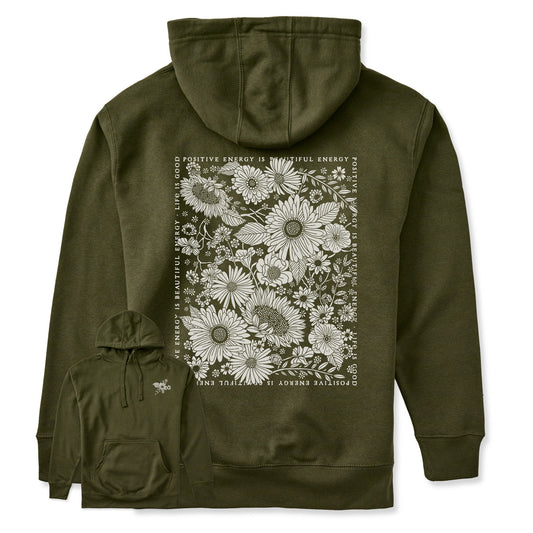 Adult Unisex Beautiful Energy Wildflowers Every Wear Hoodie Sweatshirt
