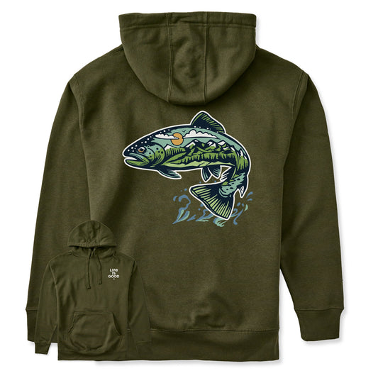 Adult Unisex Fish Landscape Every Wear Hoodie Sweatshirt