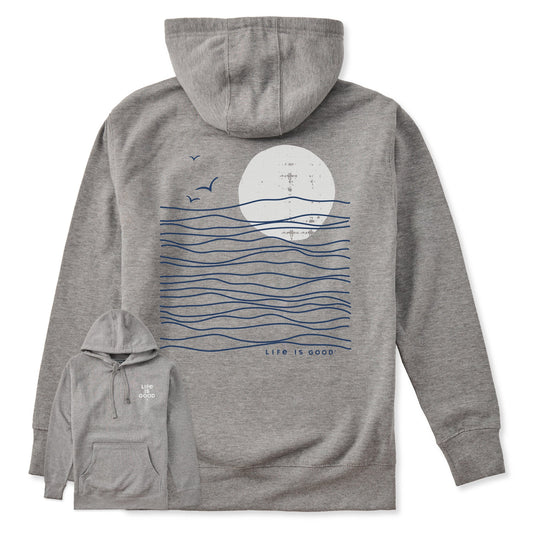 Adult Unisex Life is Good Sunset Waves Every Wear Hoodie Sweatshirt