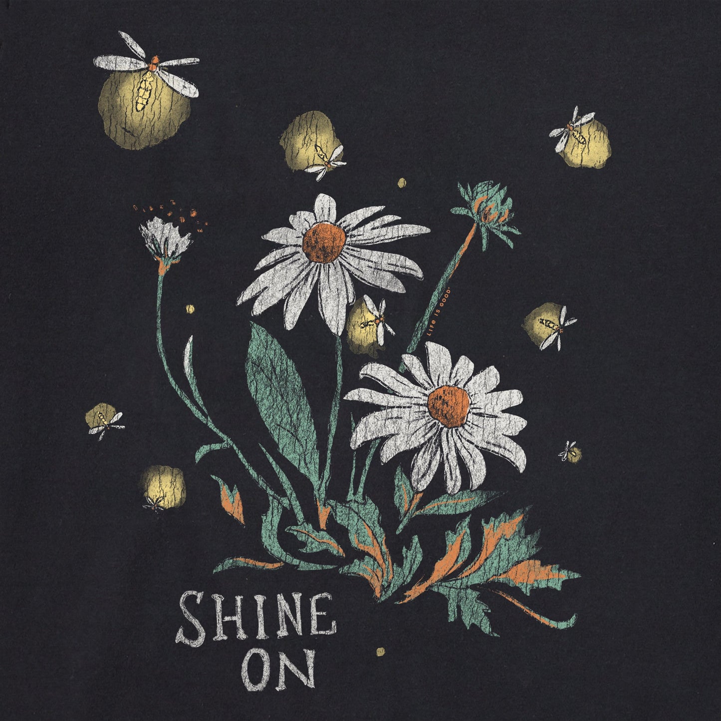 Women's Dreamy Shine On Daisies Long Sleeve Crusher Tee