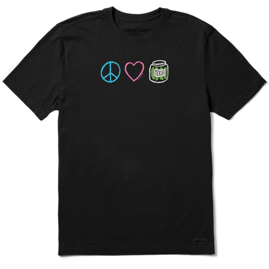 Men's Peace Love Pickles Short Sleeve Tee