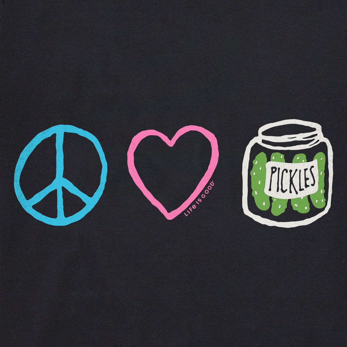 Men's Peace Love Pickles Short Sleeve Tee
