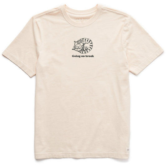 Men's Cat Going on Break Short Sleeve Crusher Tee