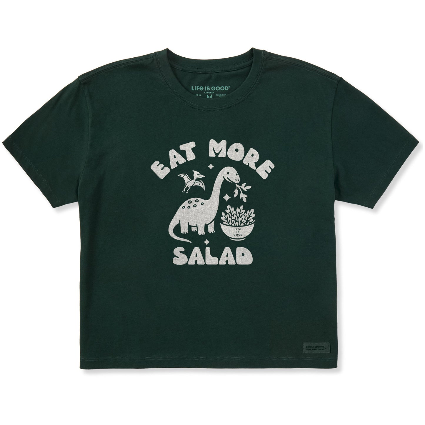 Women's Eat More Salad Short Sleeve Crusher Boxy Tee