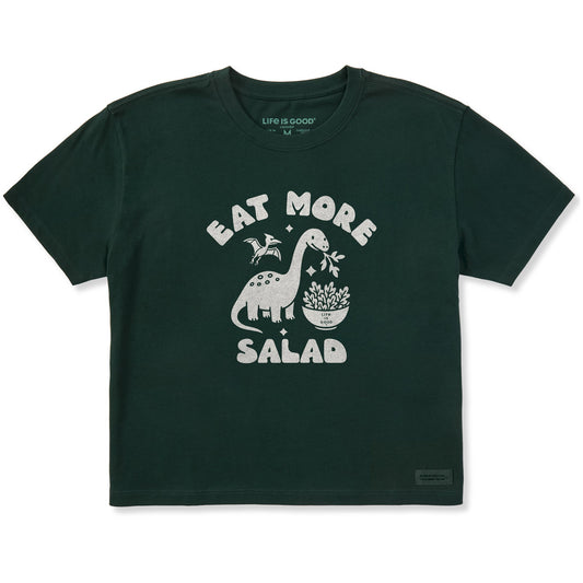 Women's Eat More Salad Short Sleeve Crusher Boxy Tee
