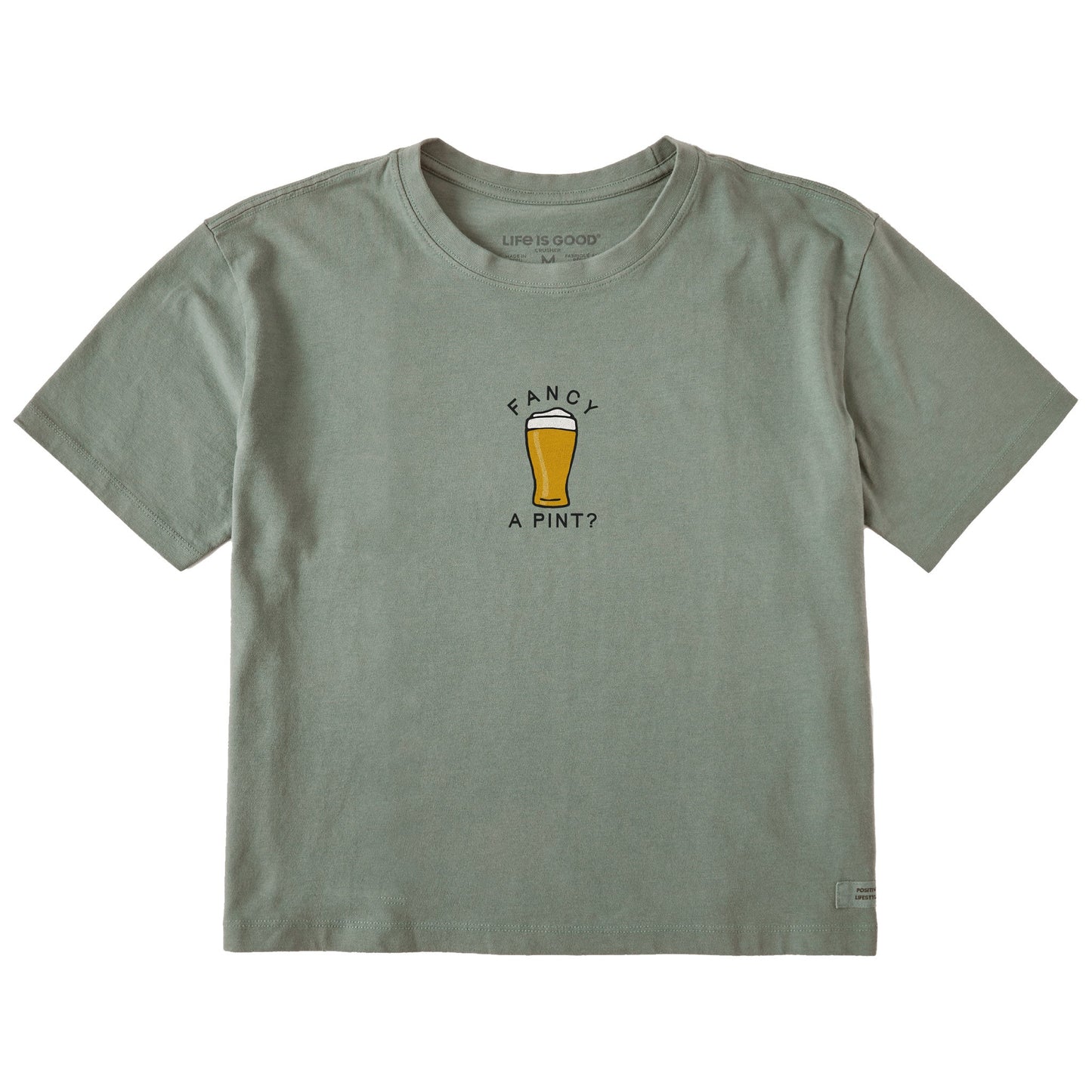 Women's Fancy a Pint Short Sleeve Crusher Boxy Tee