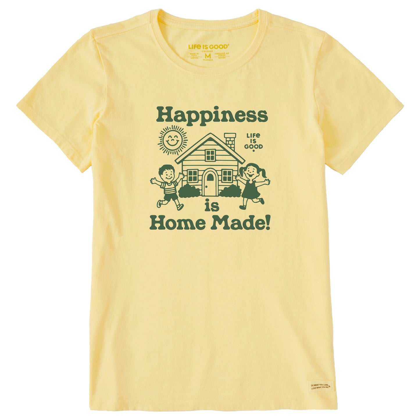 Women's Happiness is Home Made Short Sleeve Crusher Tee