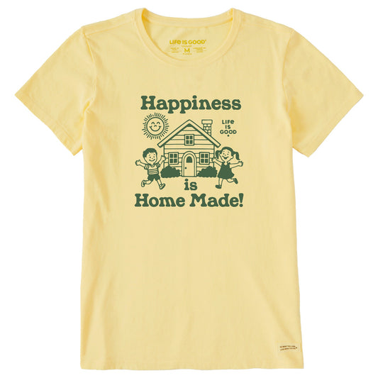 Women's Happiness is Home Made Short Sleeve Crusher Tee