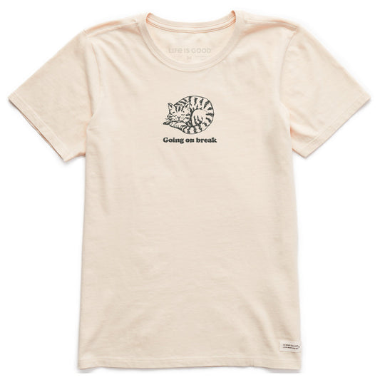 Women's Cat Going on Break Short Sleeve Crusher Tee