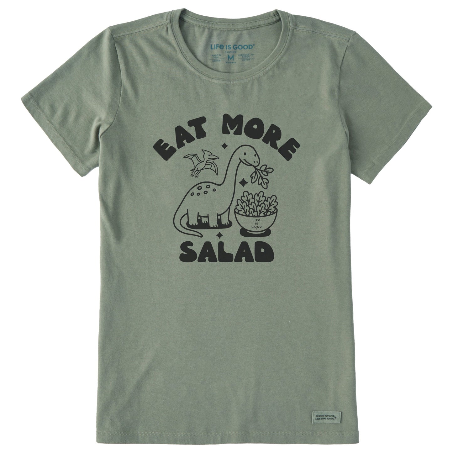 Women's Eat More Salad Short Sleeve Crusher Tee