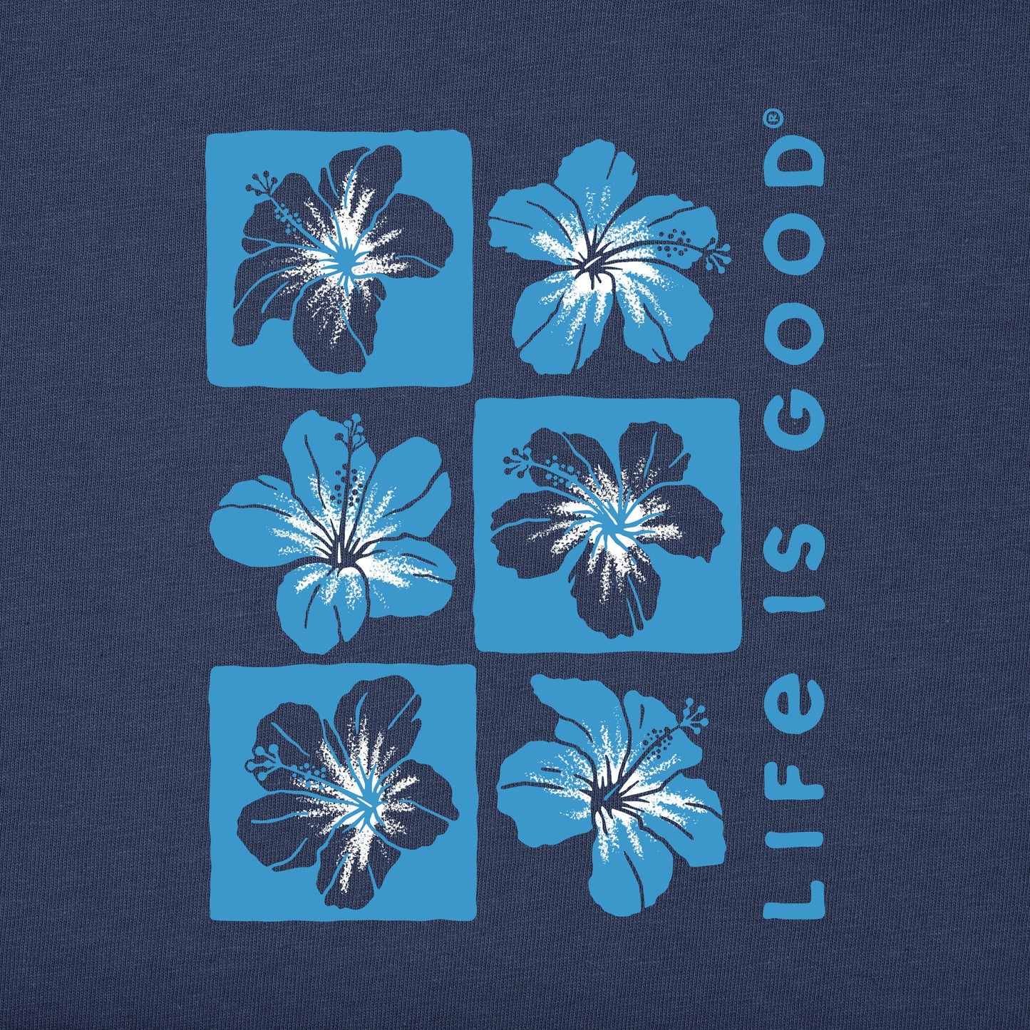 Women's Six Hibiscus Short Sleeve Crusher Boxy Tee