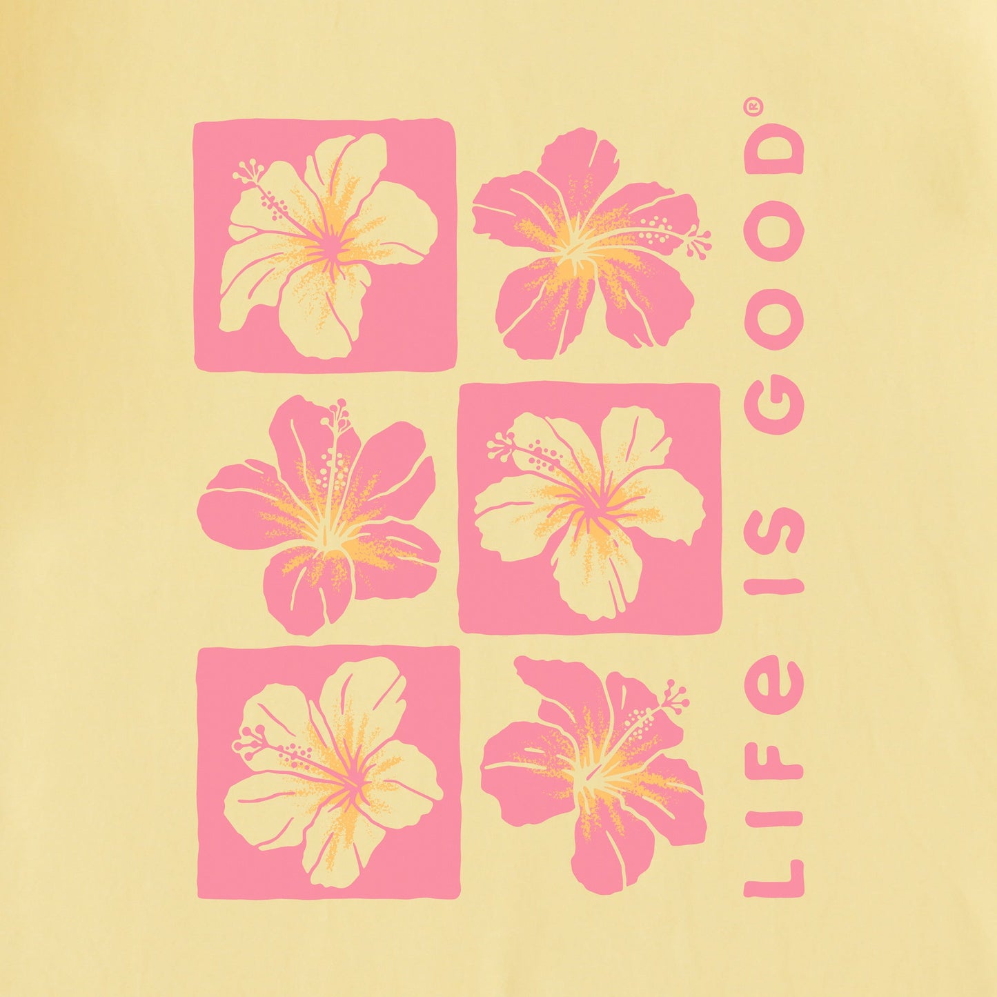 Women's Six Hibiscus Short Sleeve Crusher Tee