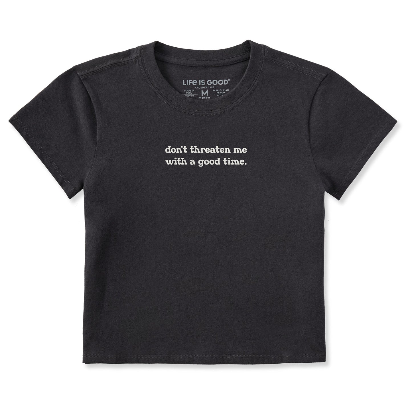Women's Don't Threaten Me Crusher-LITE Shrunken Tee