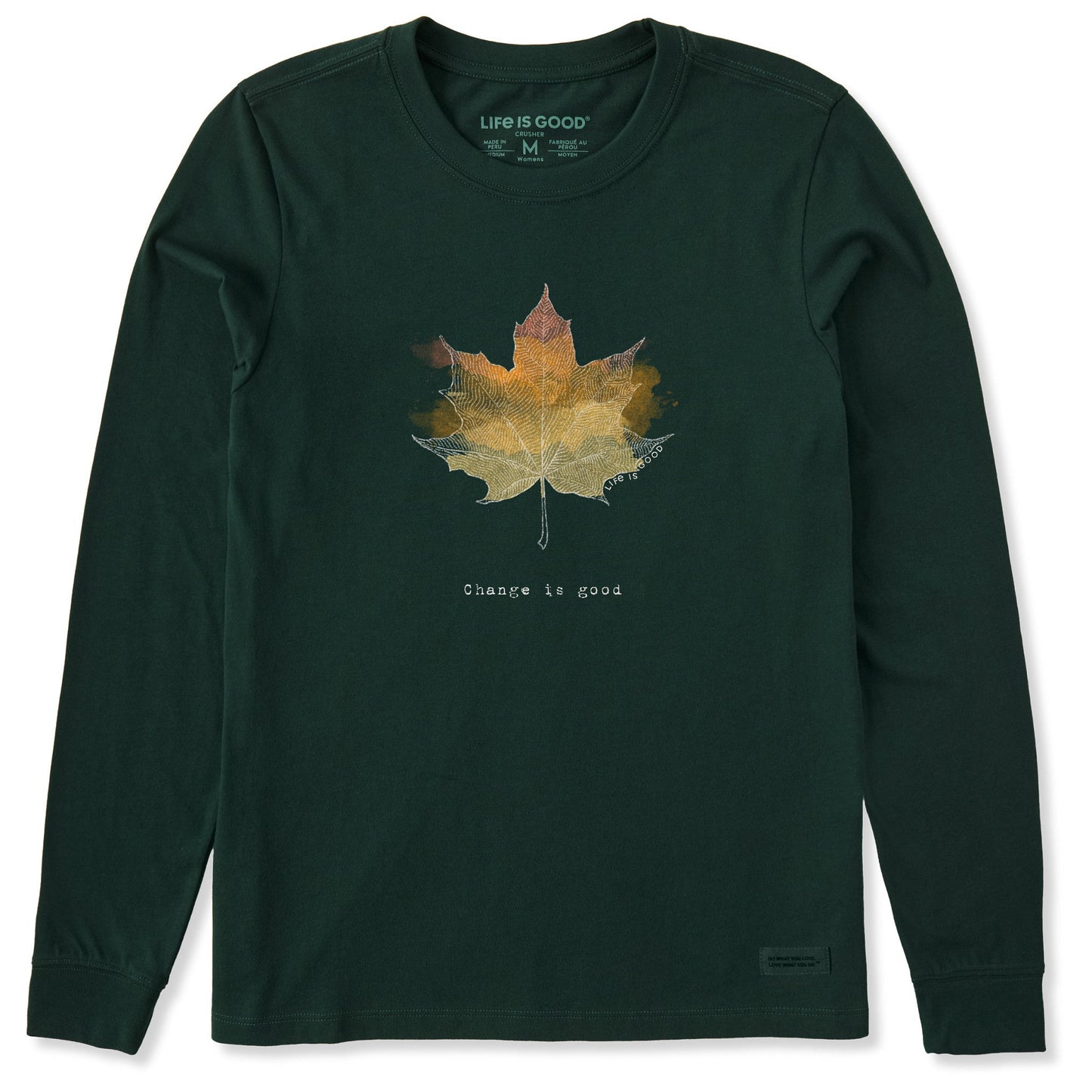Women's Change Leaf Engraved Long Sleeve Crusher Tee