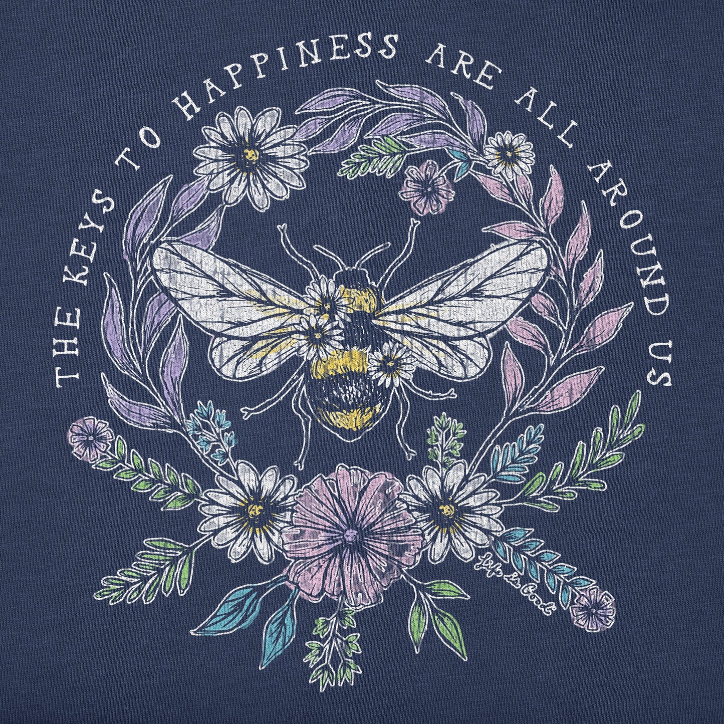 Women's Bee Happiness All Around Long Sleeve Crusher Tee