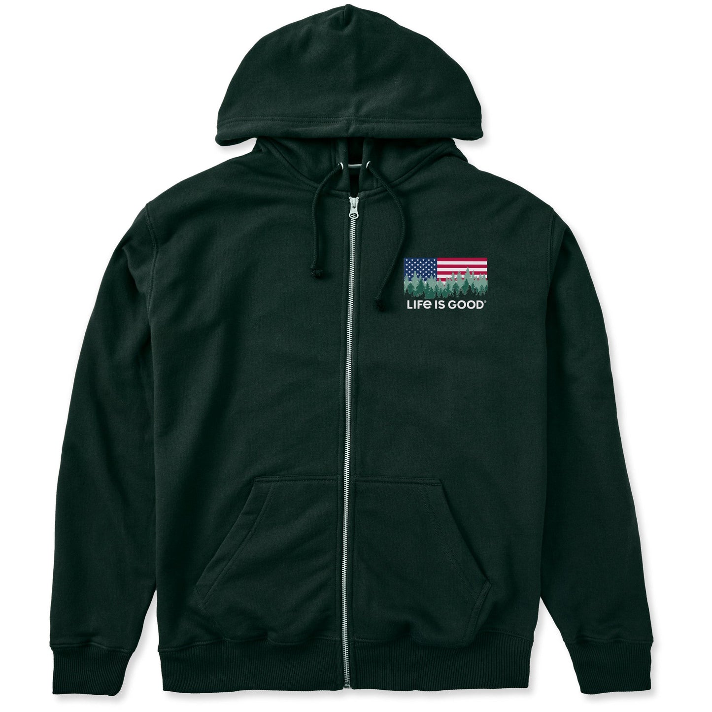 Men's Flag Forest LIG Good Vibes Fleece Zip Hoodie