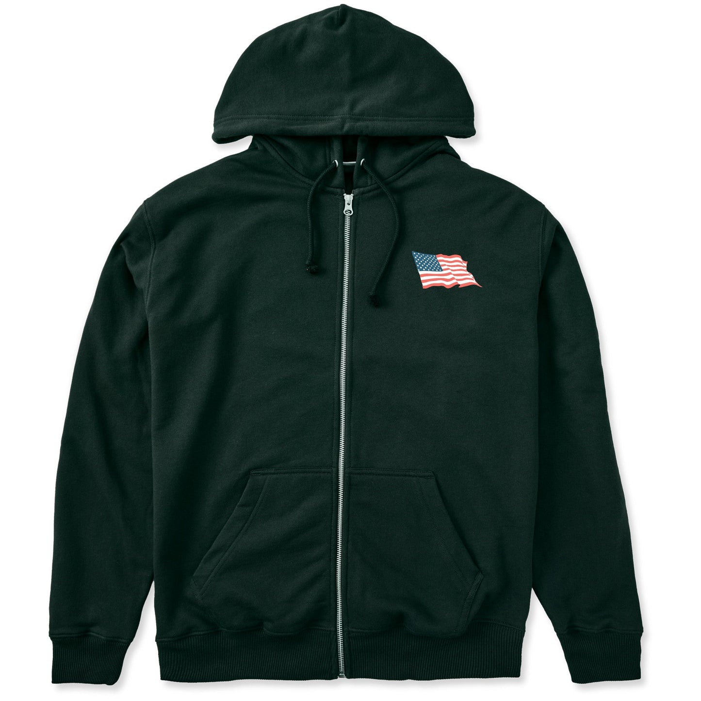 Men's Waving Flag Good Vibes Fleece Zip Hoodie