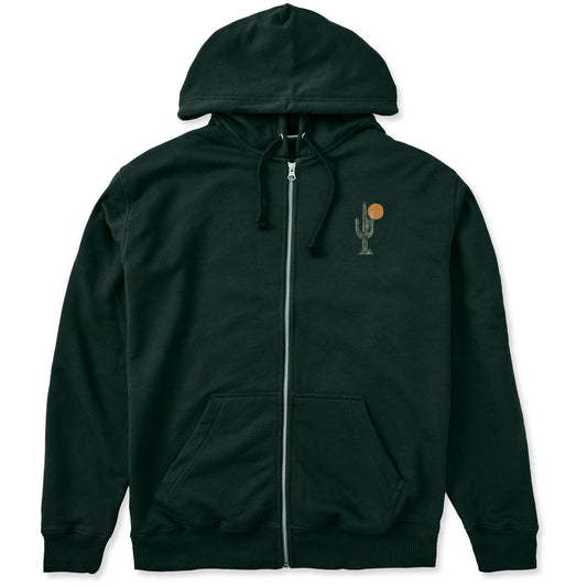 Men's Mini Cactus Good Vibes Fleece Zip Hoodie