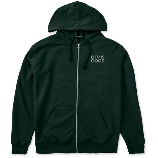 Men's LIG Wordmark Stack Good Vibes Fleece Zip Hoodie