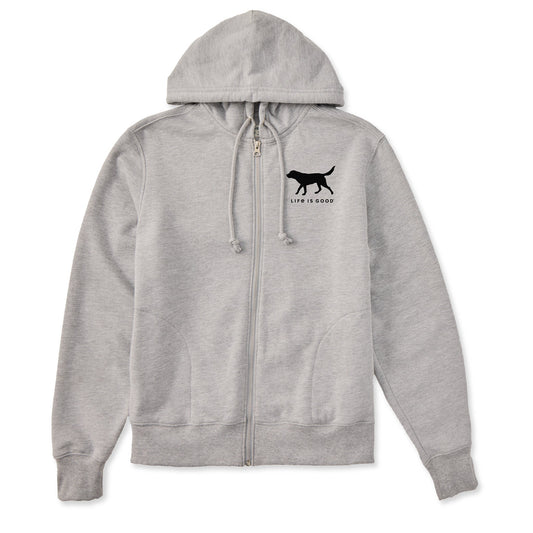 Women's Dog Walking Good Vibes Fleece Zip Hoodie