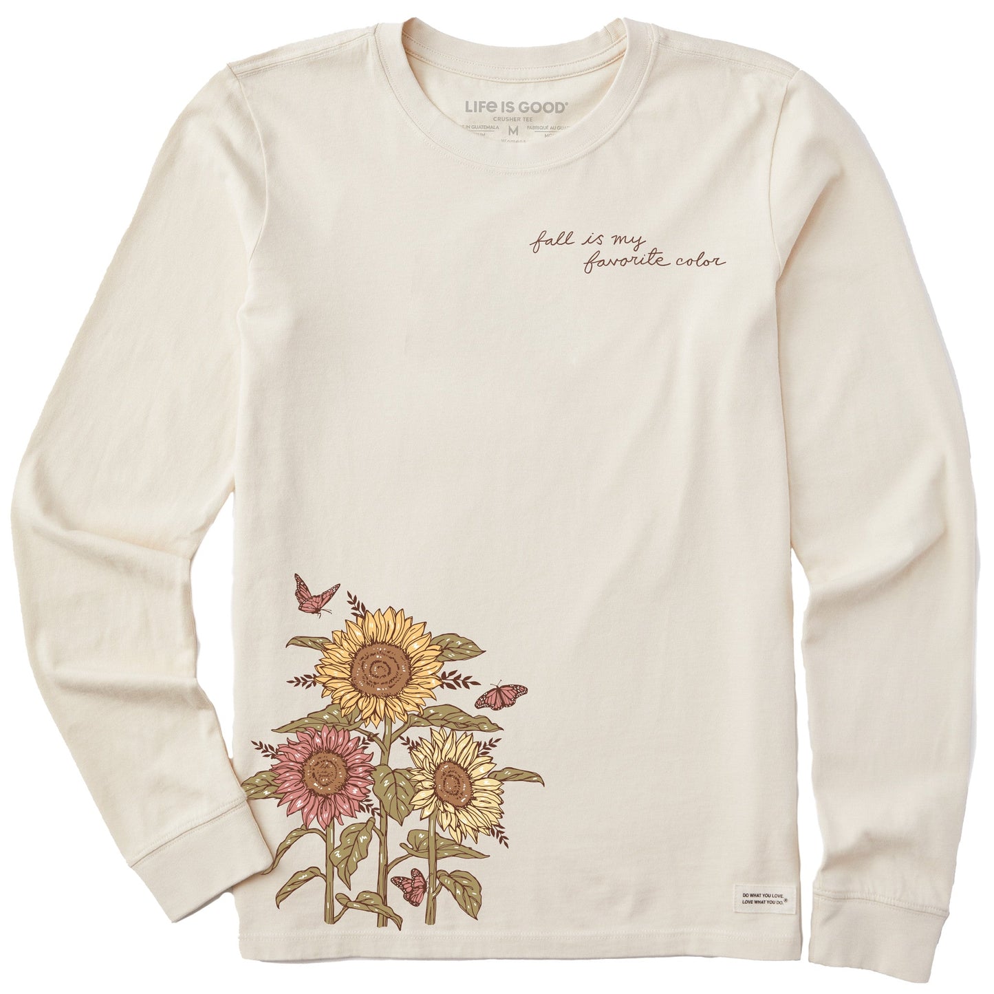 Women's Fall is my Favorite Sunflower Long Sleeve Crusher Tee