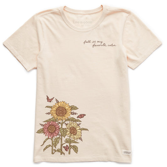Women's Fall is my Favorite Sunflower Short Sleeve Crusher Tee