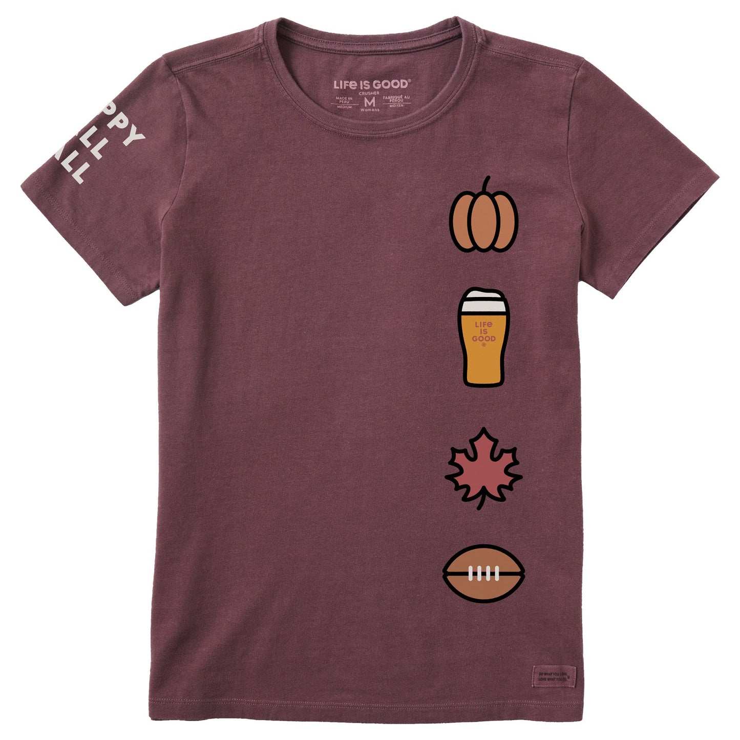 Women's Happy Fall Y'all Icons Short Sleeve Crusher Tee
