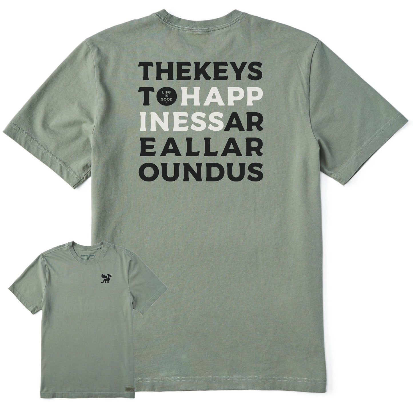 Men's Bert's Keys to Happiness Short Sleeve Crusher Tee