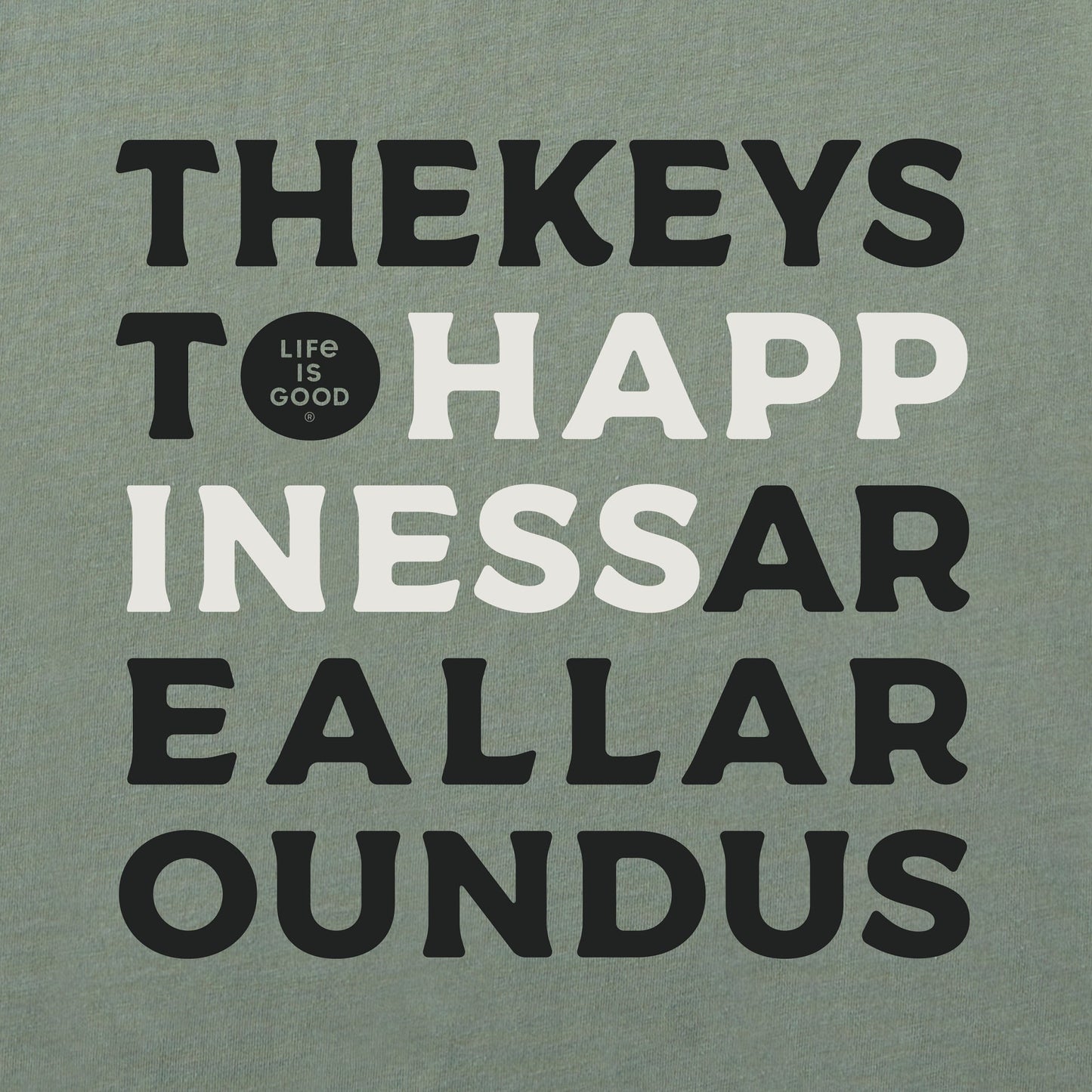 Men's Bert's Keys to Happiness Short Sleeve Crusher Tee