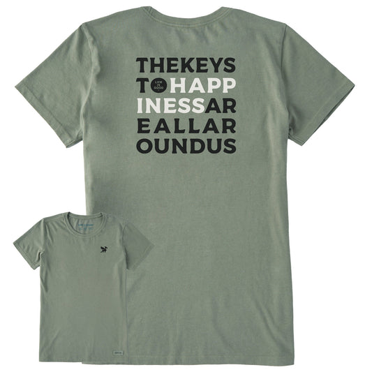 Women's Bert's Keys to Happiness Short Sleeve Crusher Tee